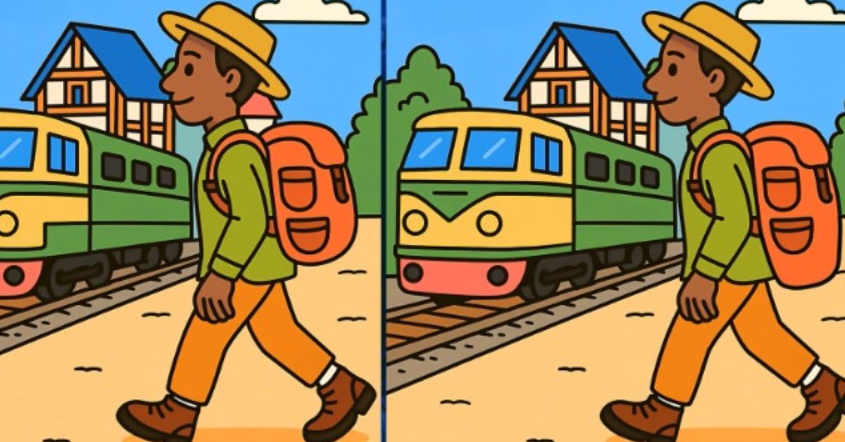 Spot the 3 Differences in Boy Waiting on Railway Station Beat the 31-Second Challenge!