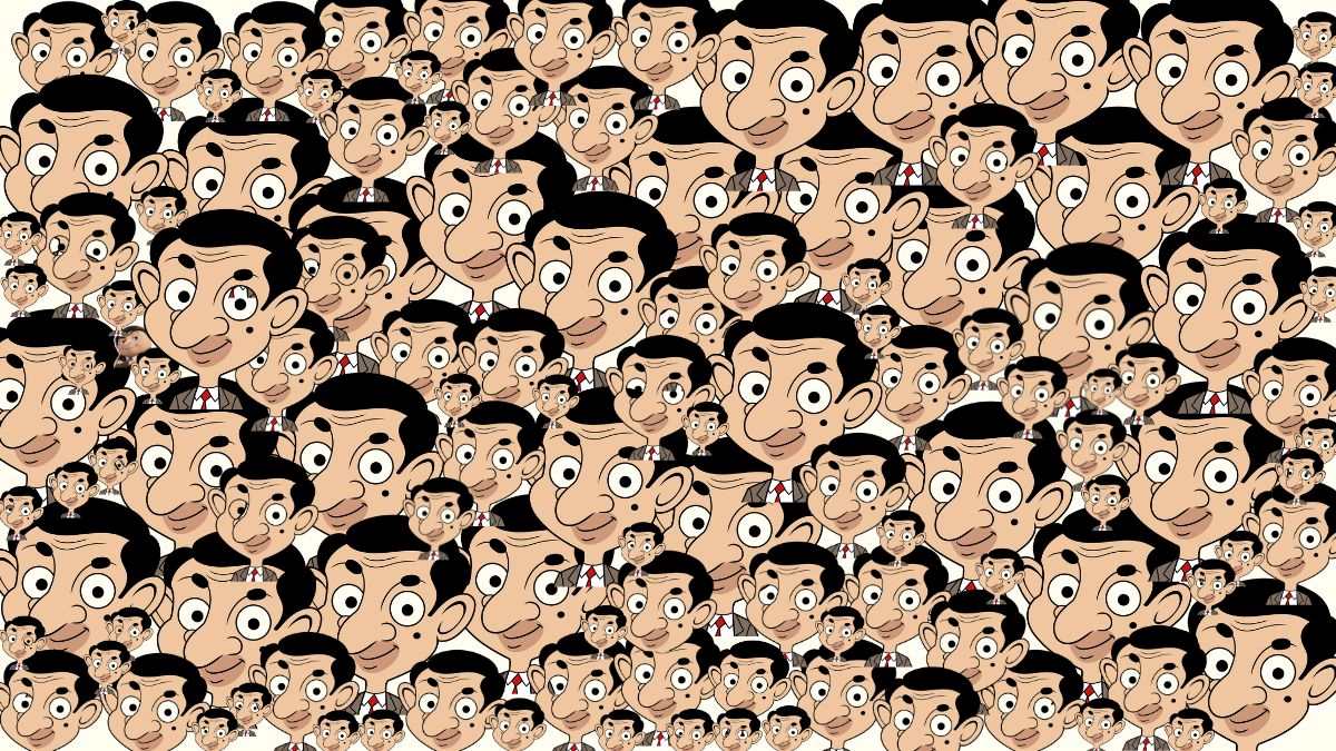 If you possess Cyclops Vision and a high IQ of 141, then find the Hidden Character of Baby Gru Despicable Me among the Mr. Bean Optical Illusion