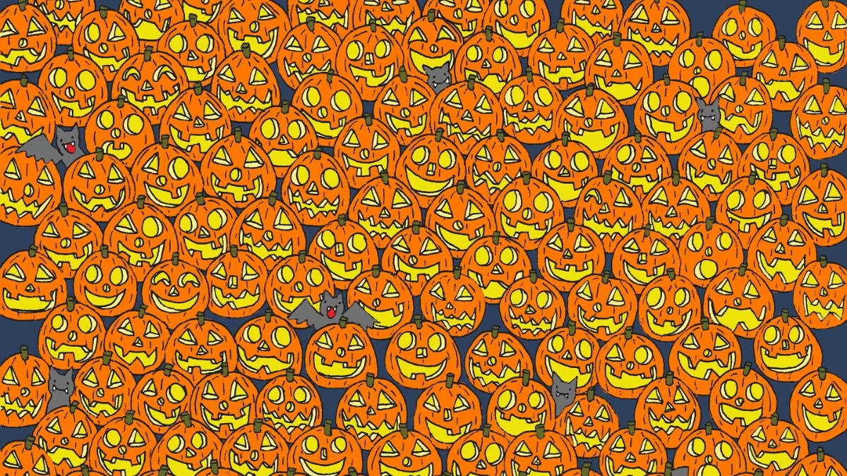 Spot a pumpkin without a nose!