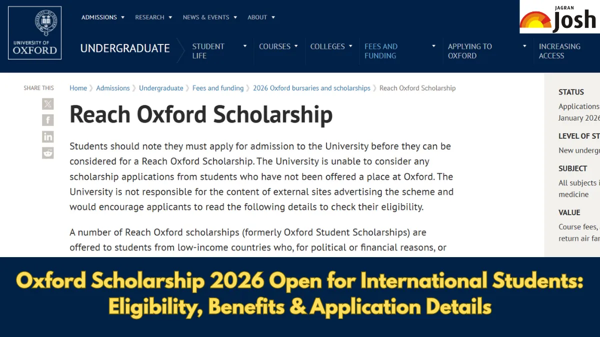 Oxford Scholarship 2026