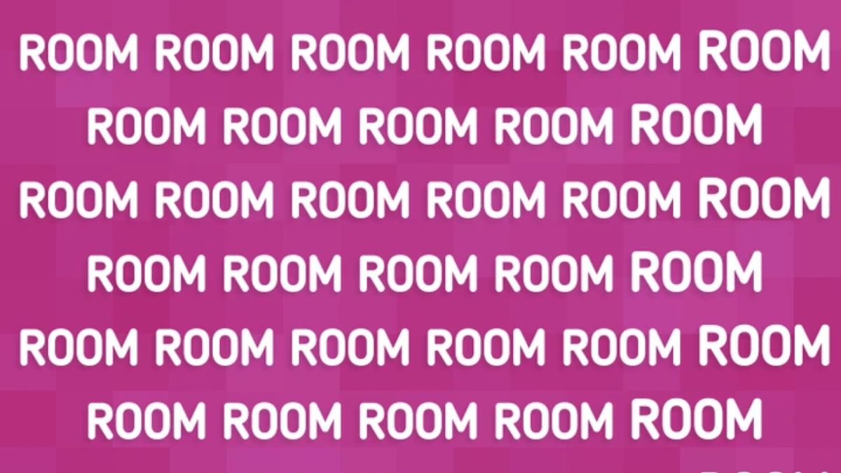 Only 3 out of 90 using their 4K Vision can find the hidden Odd word among “Room” Repeating Unintelligible Brain Teaser Series