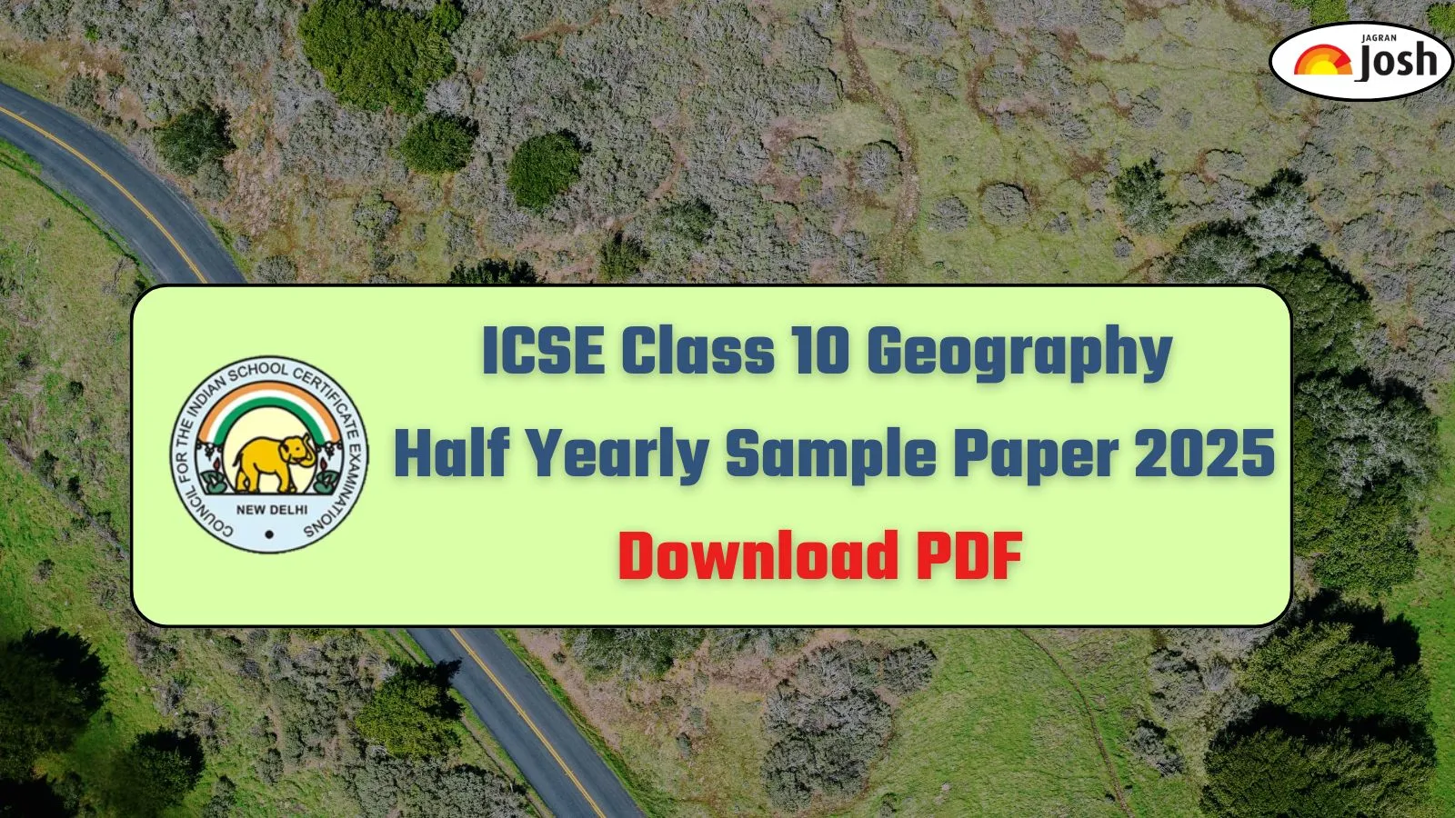 ICSE Class 10 Geography Specimen Paper 2025