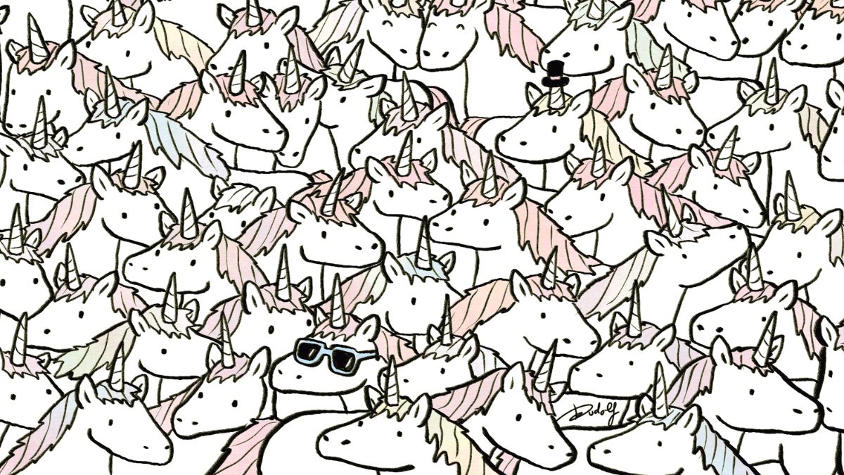 Are You Highly Observant With 220+ IQ, Then Spot Three Horses Hidden Among Unicorns In 24 Seconds!