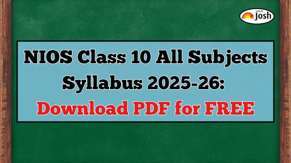 NIOS Class 10 Syllabus 2025-26 (All Subjects): Download PDF