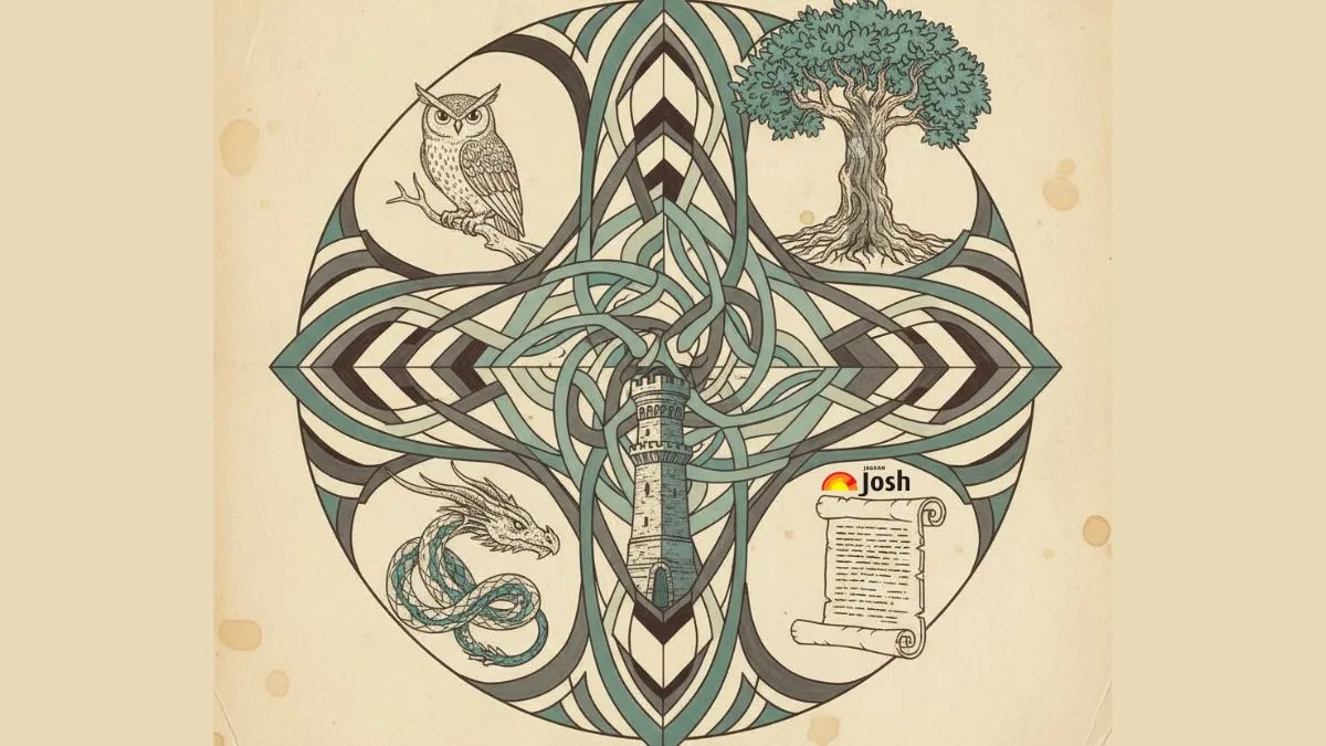 Find Out the Hidden Watch-Tower in this Celtic-inspired circular Design Optical Illusion