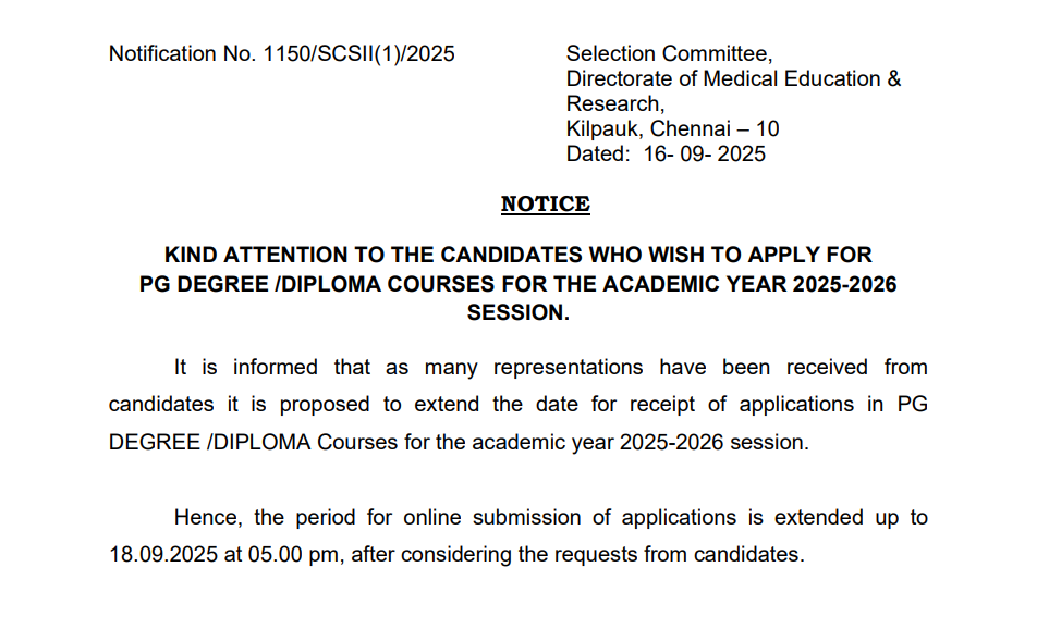 TN NEET PG Counselling 2025 Schedule Extended: Check Revised Dates Here