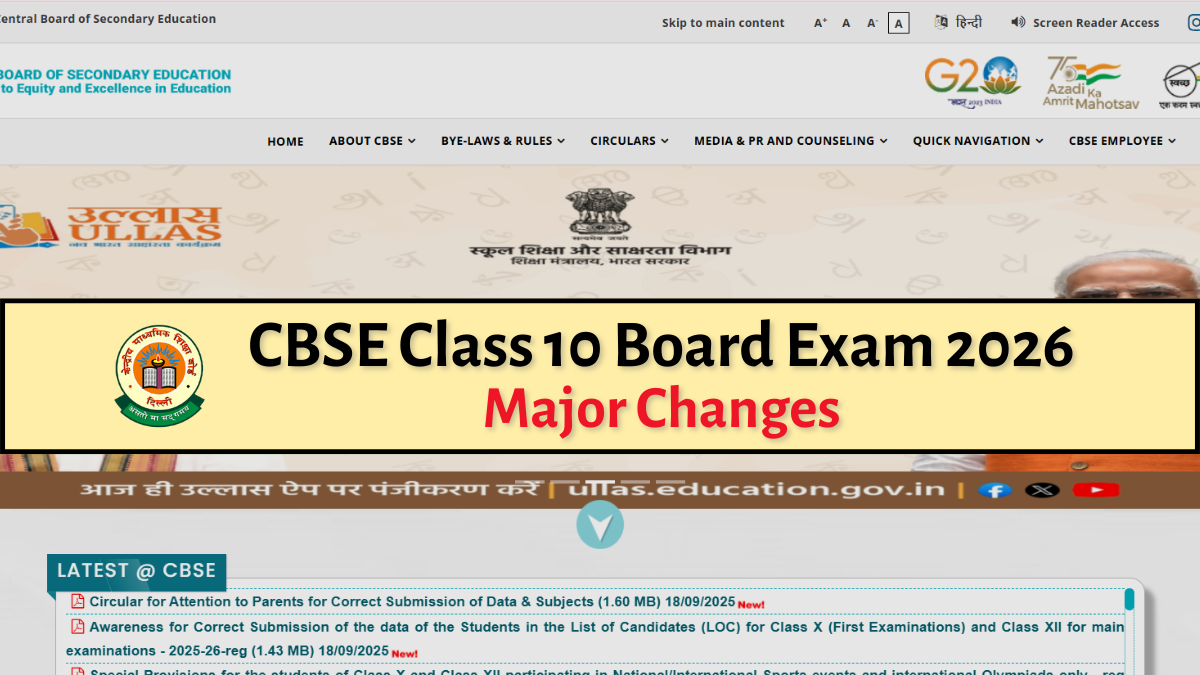 CBSE 2026 Exam Rule: Board Announces Key Changes for Class 10th, 12th