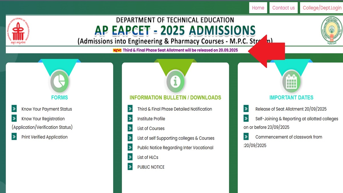 AP EAPCET 2025 Final Phase Allotment Postponed to September 20, Check Revised Schedule Here