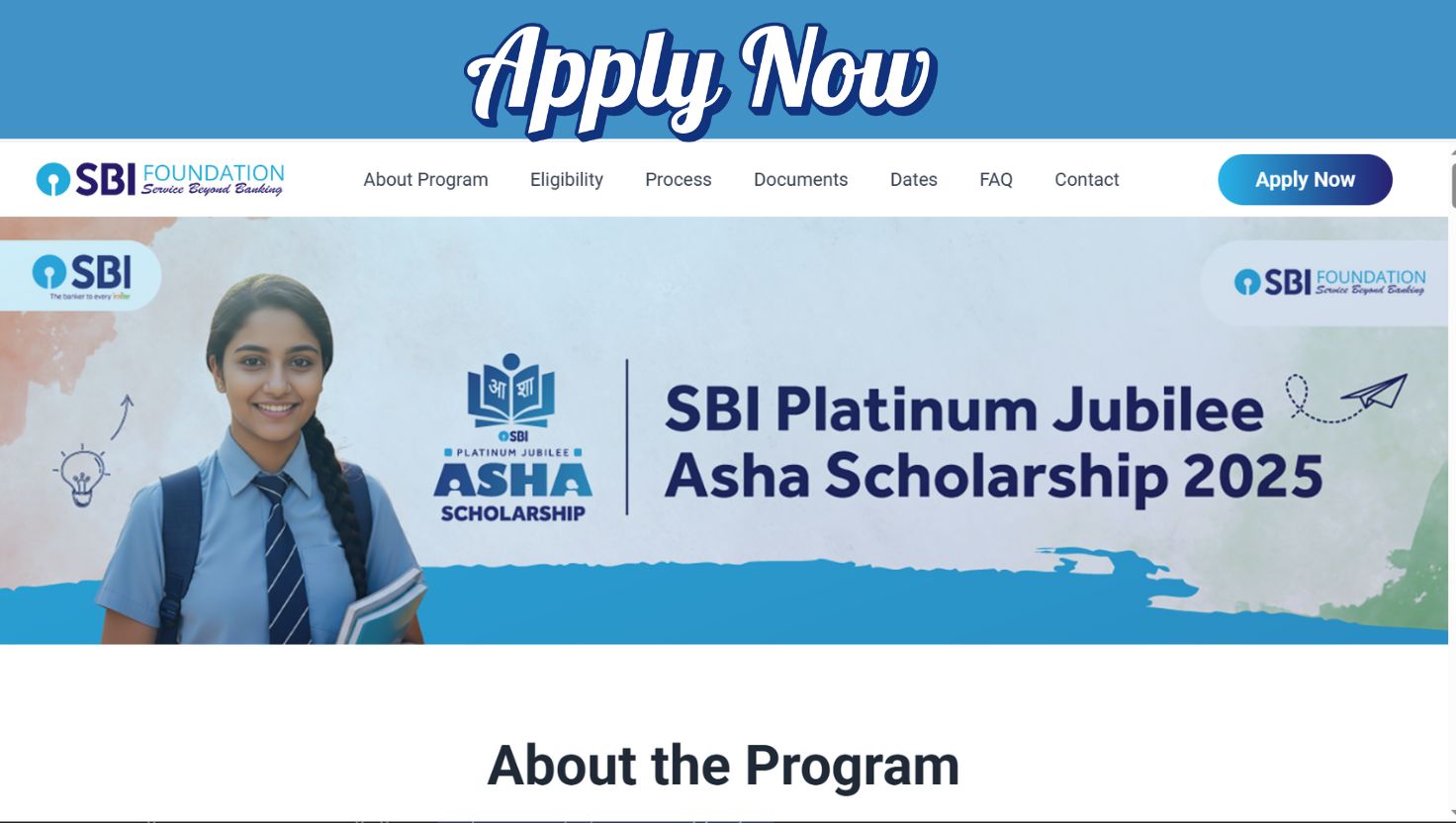 SBI Platinum Jubilee Asha Scholarship 2025: Apply by November 15, Check Application Process, Amount, Eligibility & Selection Process