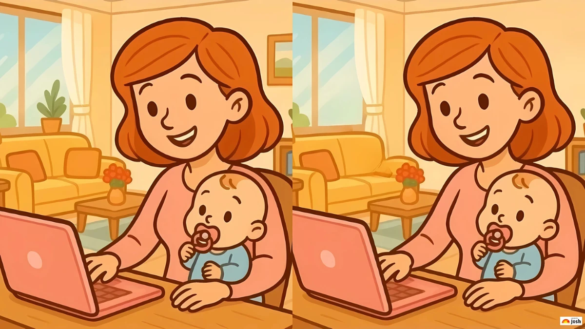 Only the sharpest eyes can find 3 differences in the mom & baby pictures in 17 seconds!