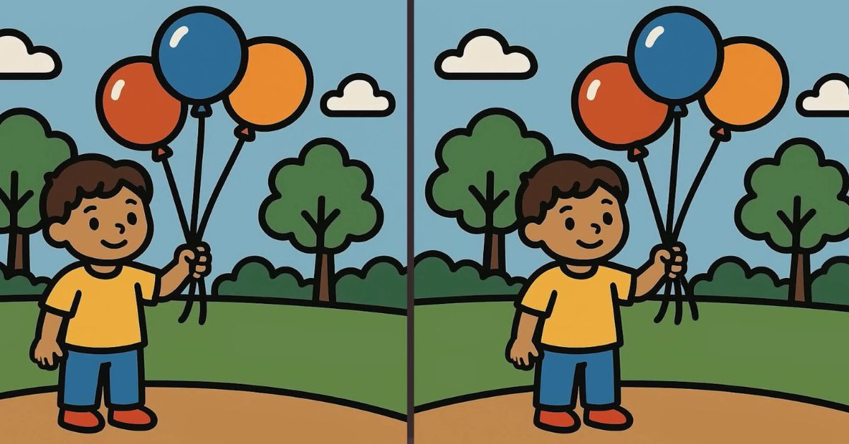 Spot the 3 Differences in Boy Standing With Balloons Beat the 49-Second Challenge!