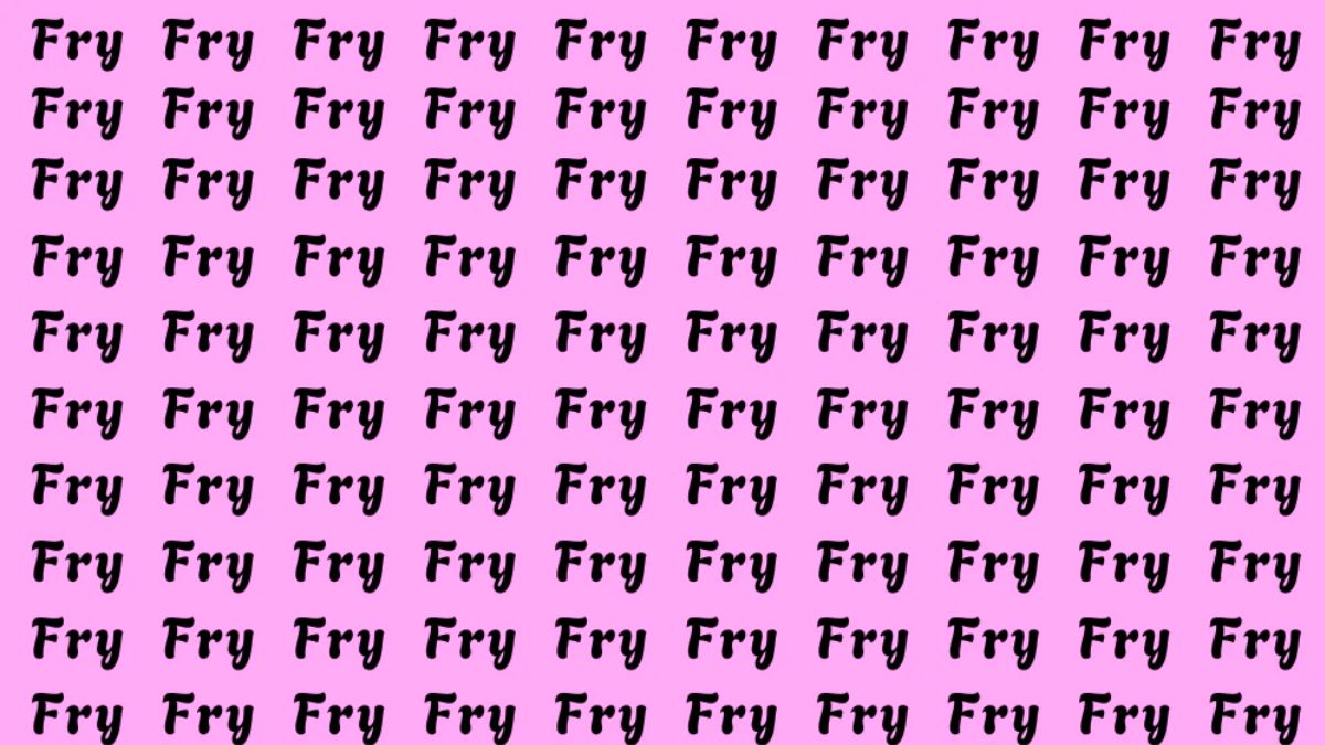 Brain Teaser IQ Test: Find the “Fly” Word in this “Fry” Word Repeating Series