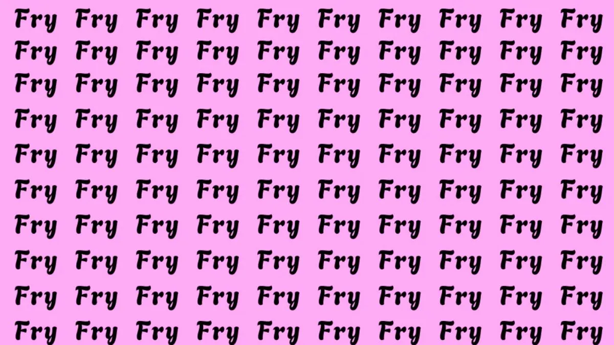 Brain Teaser IQ Test: Find the “Fly” Word in this “Fry” Word Repeating Series