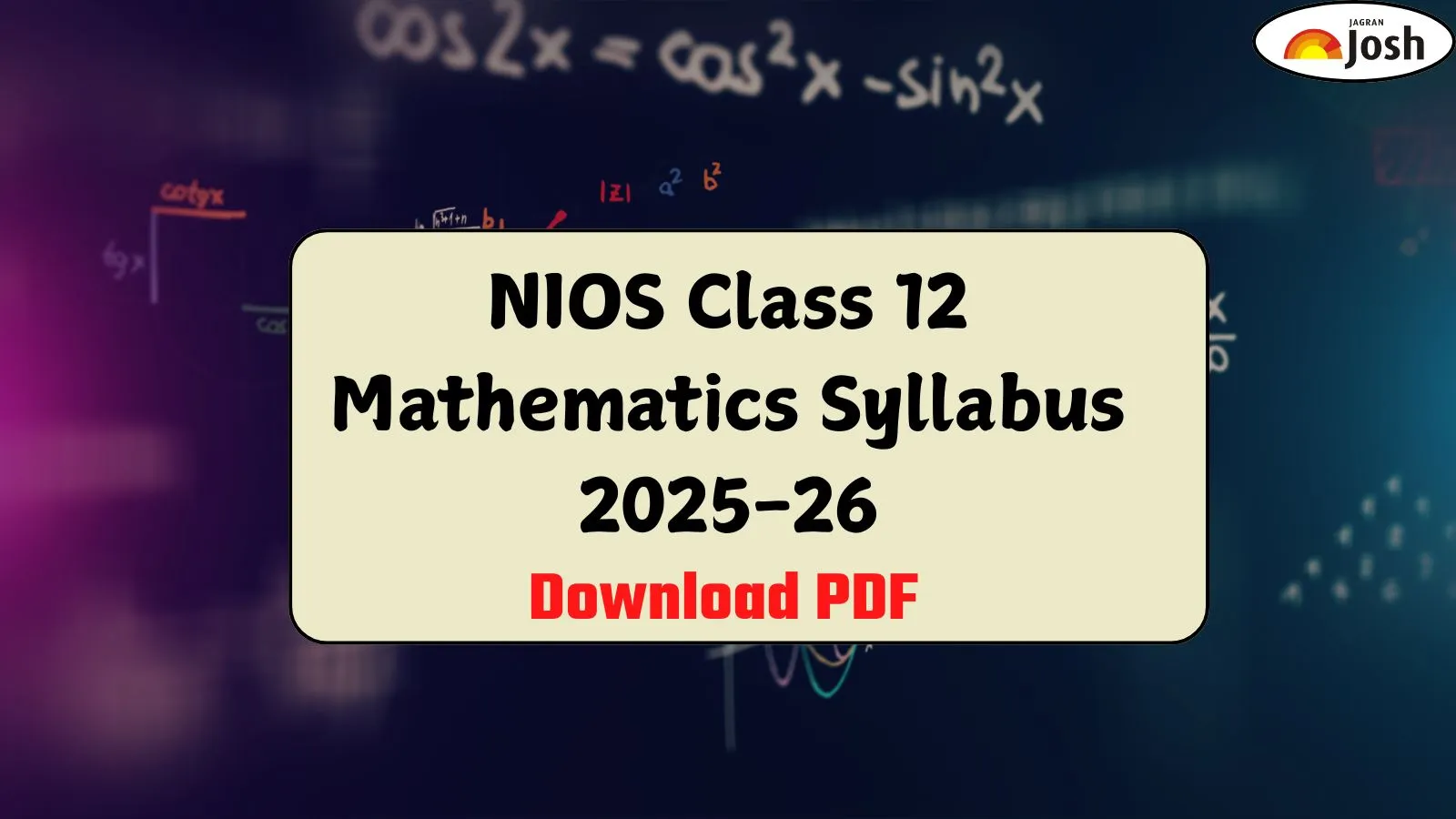 NIOS 12th Syllabus for Class 2025-26