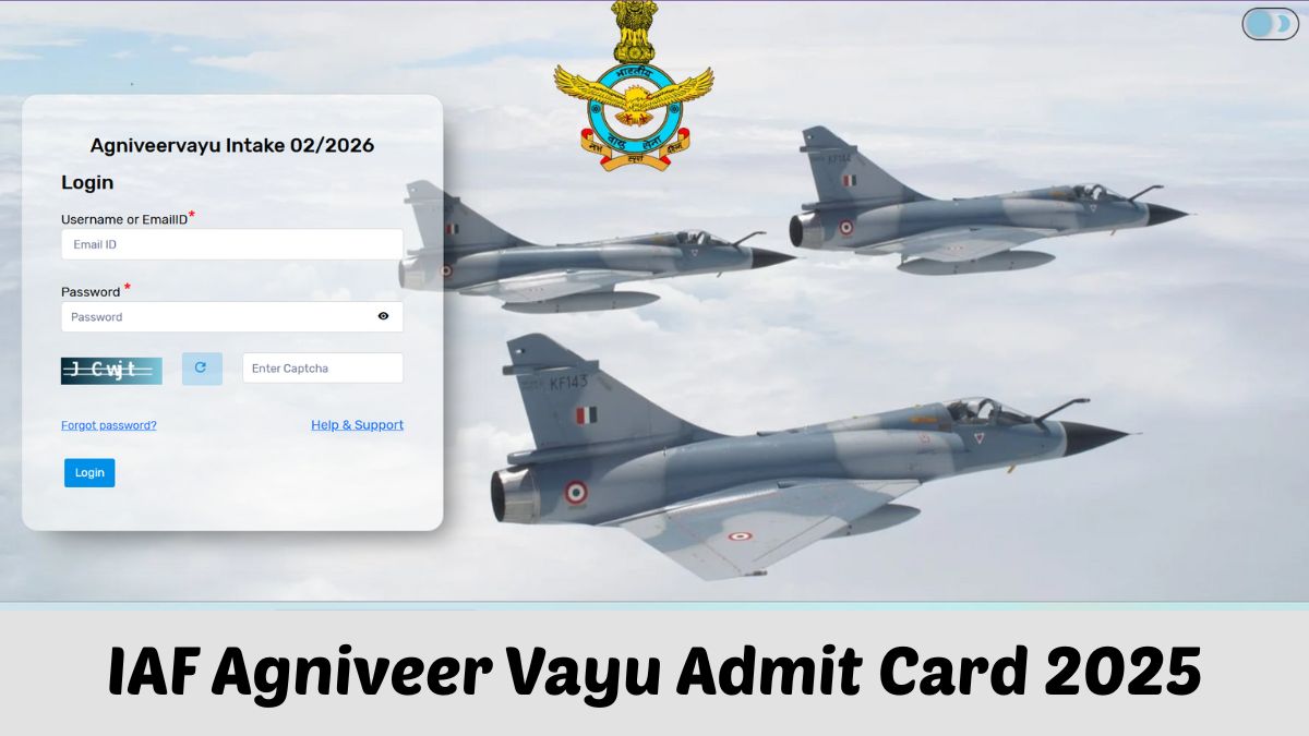 IAF Agniveer Vayu Admit Card 2025: अग्निवीर वायु एडमिट कार्ड, ये रहा Direct Link