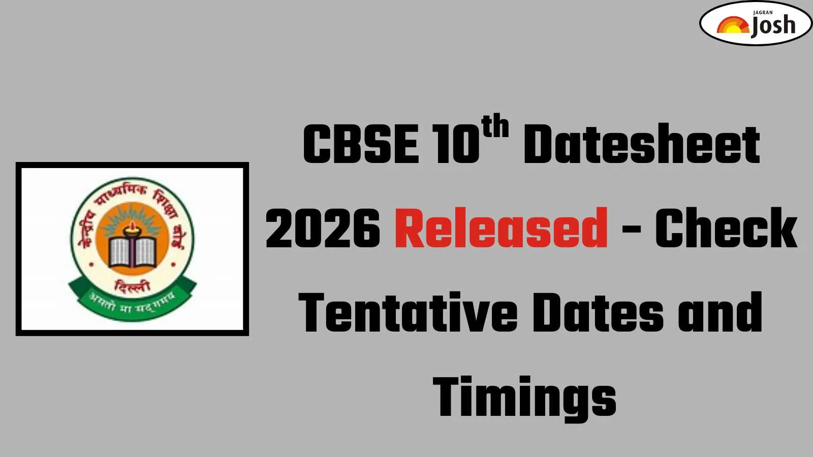 CBSE Class 10th Datesheet 2026