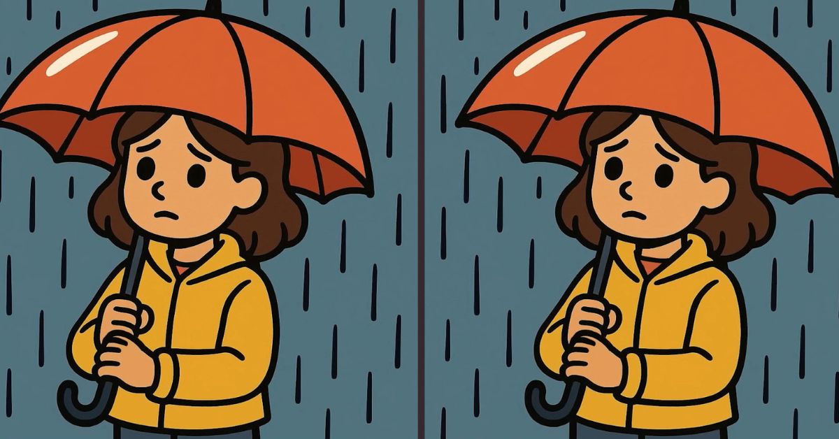 Spot the 3 Differences in Girl Stranded in Rain Beat the 23-Second Challenge!