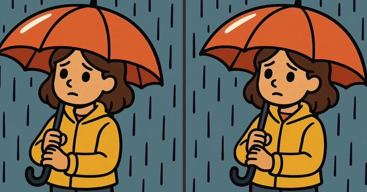 Find 3 Differences in Girl Stranded in Rain