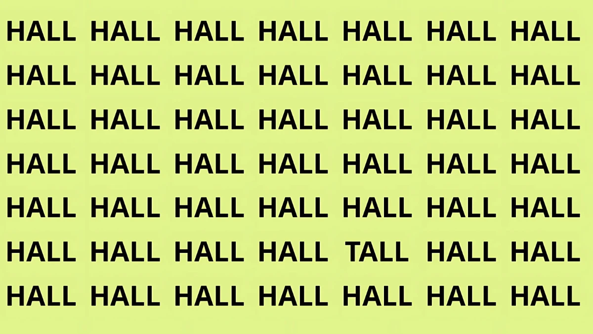 Only 1% of people with 6/6 vision can spot "TALL" in 9 seconds!