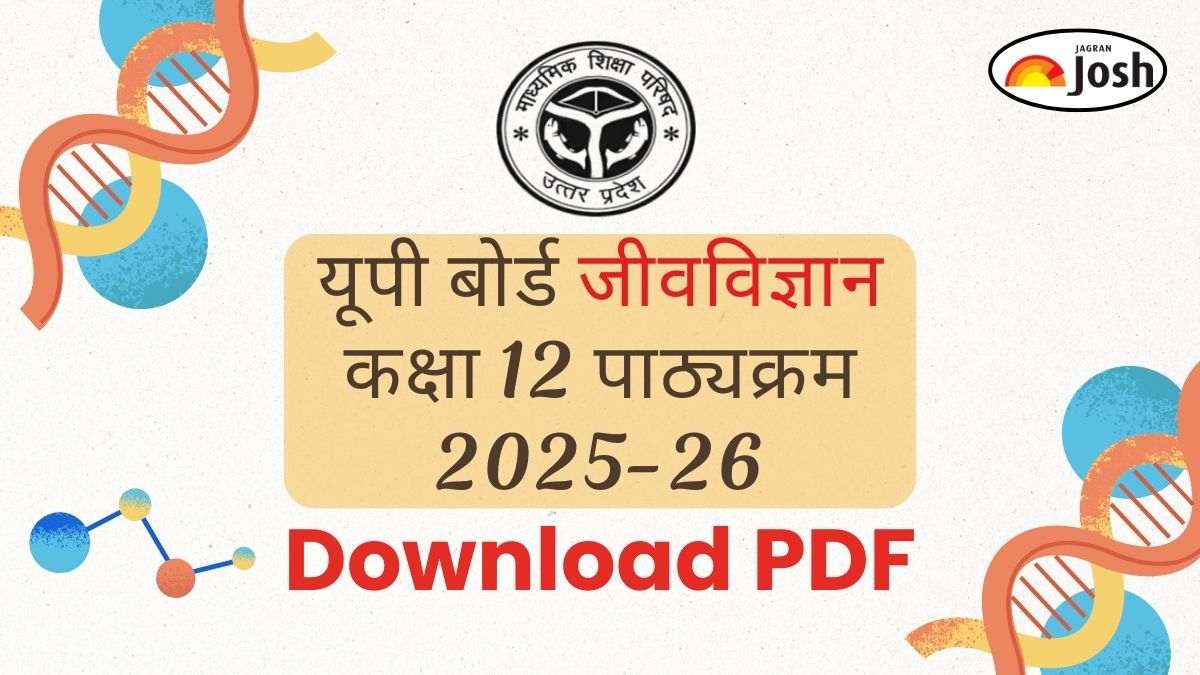 UP Board 12th Biology Syllabus 2025-26: यूपी बोर्ड जीवविज्ञान कक्षा 12 पाठ्यक्रम, डाउनलोड पीडीएफ