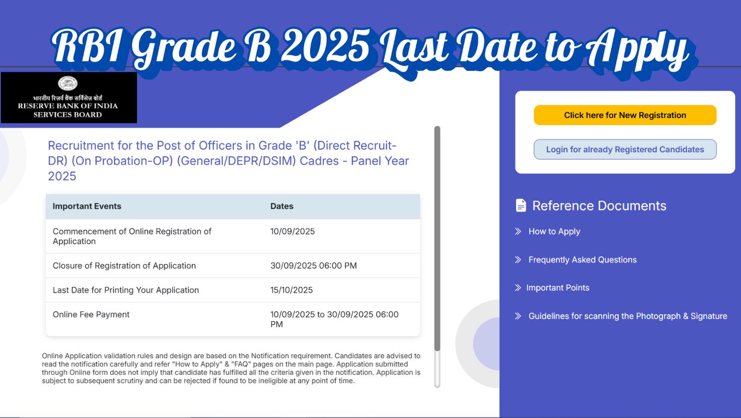 RBI Grade B Recruitment 2025: Last Day to Apply for 120 Officer Posts at rbi.org.in