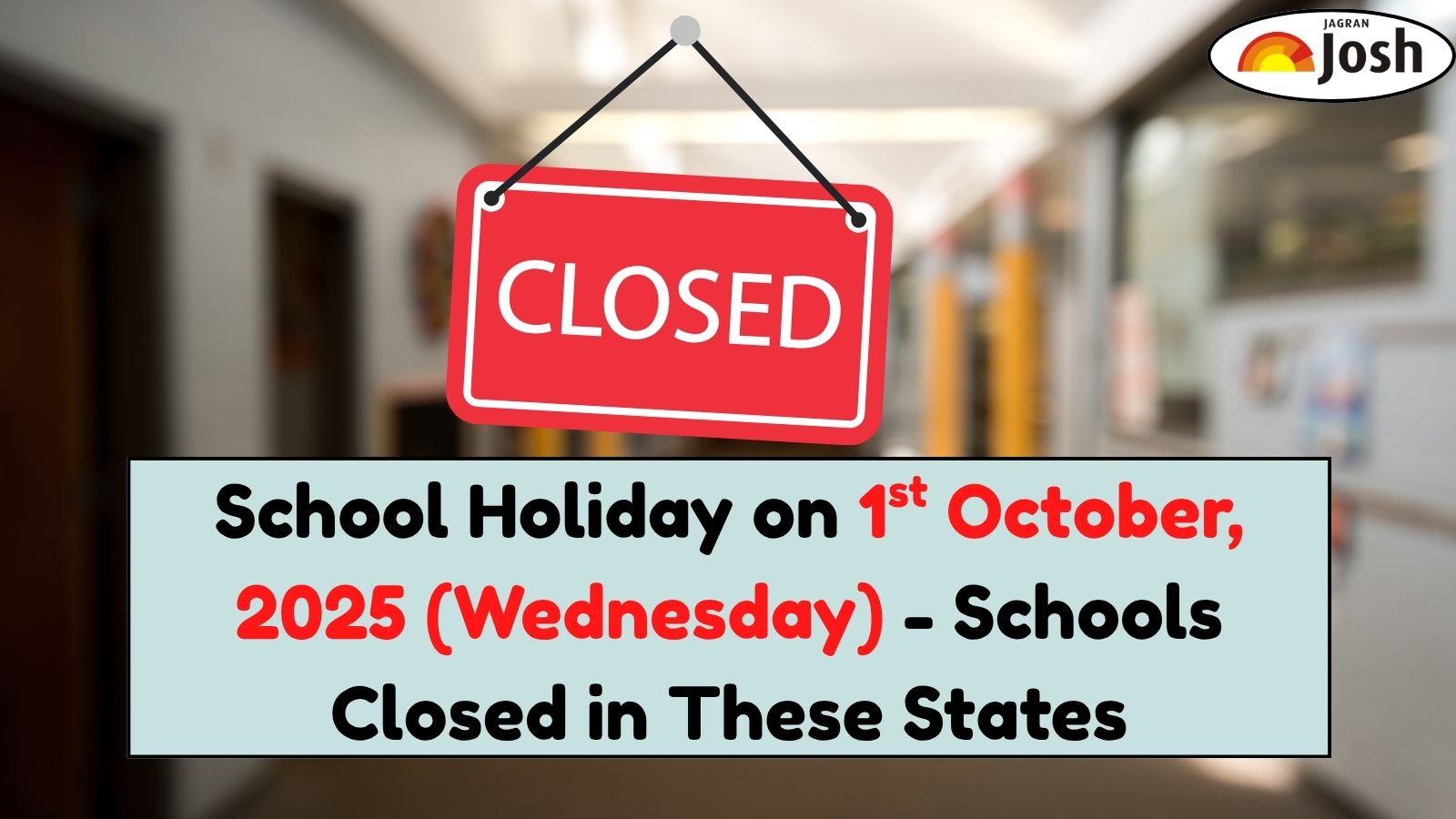School Holiday on 1st October 2025 (Wednesday) - Schools Closed in THESE States Due to Rain and Regional Festivals