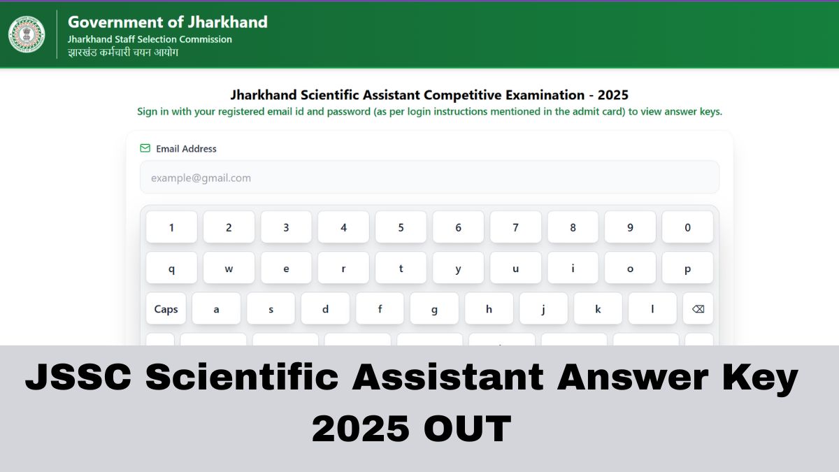 JSSC Scientific Assistant Answer Key 2025 OUT: जेएसएससी वैज्ञानिक सहायक उत्तर कुंजी जारी, यहां से डाउनलोड करें PDF