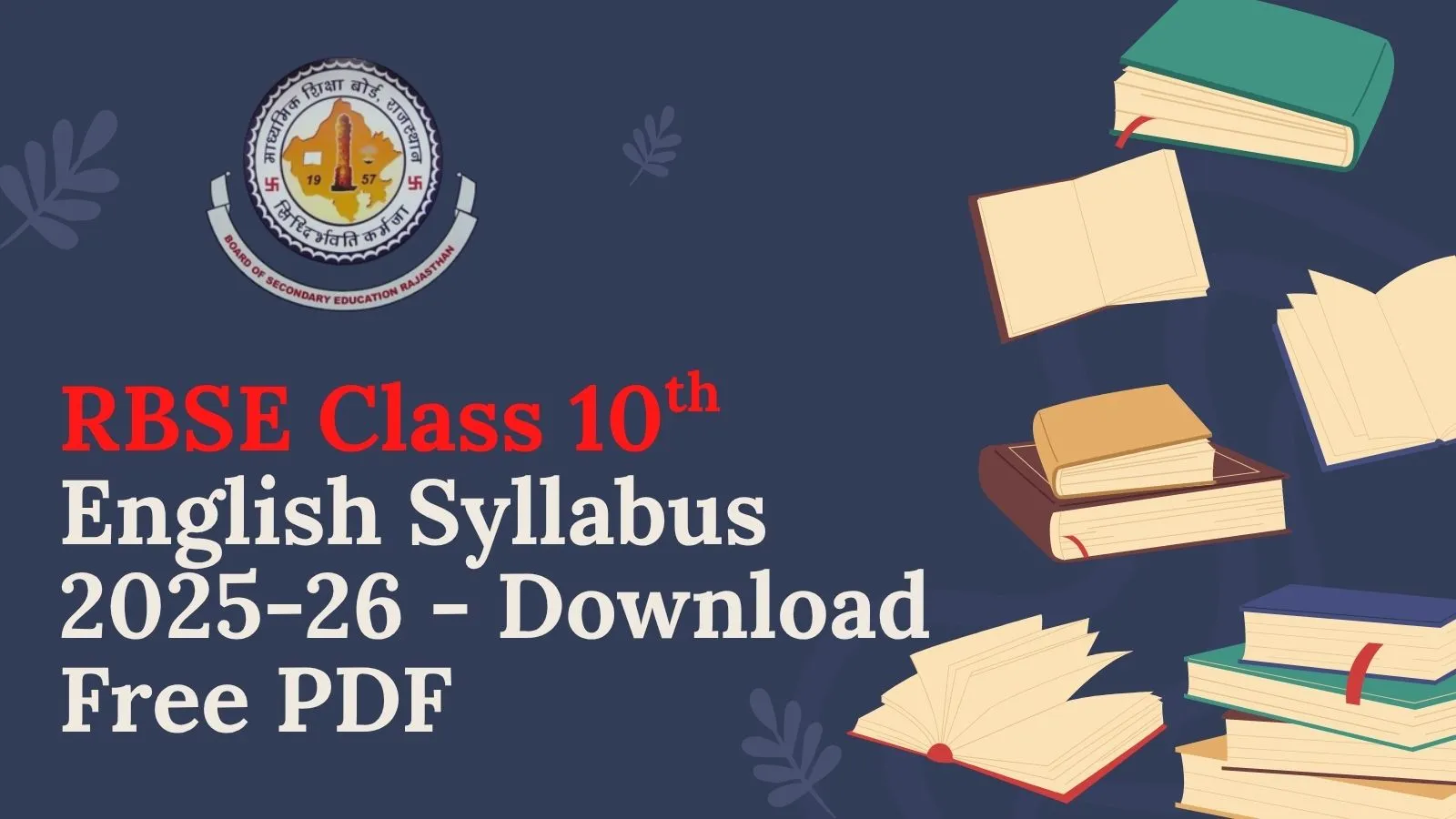 RBSE Class 10 Syllabus 2025-26