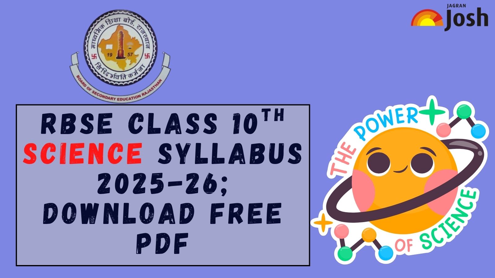 Rajasthan Board RBSE Class 10 Science Syllabus; Download PDF Here