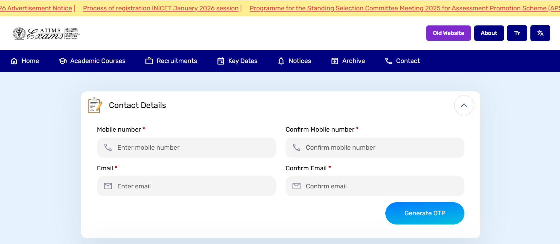 AIIMS INI CET 2026 Registration Begins For January Session at aiimsexams.ac.in; Direct link here