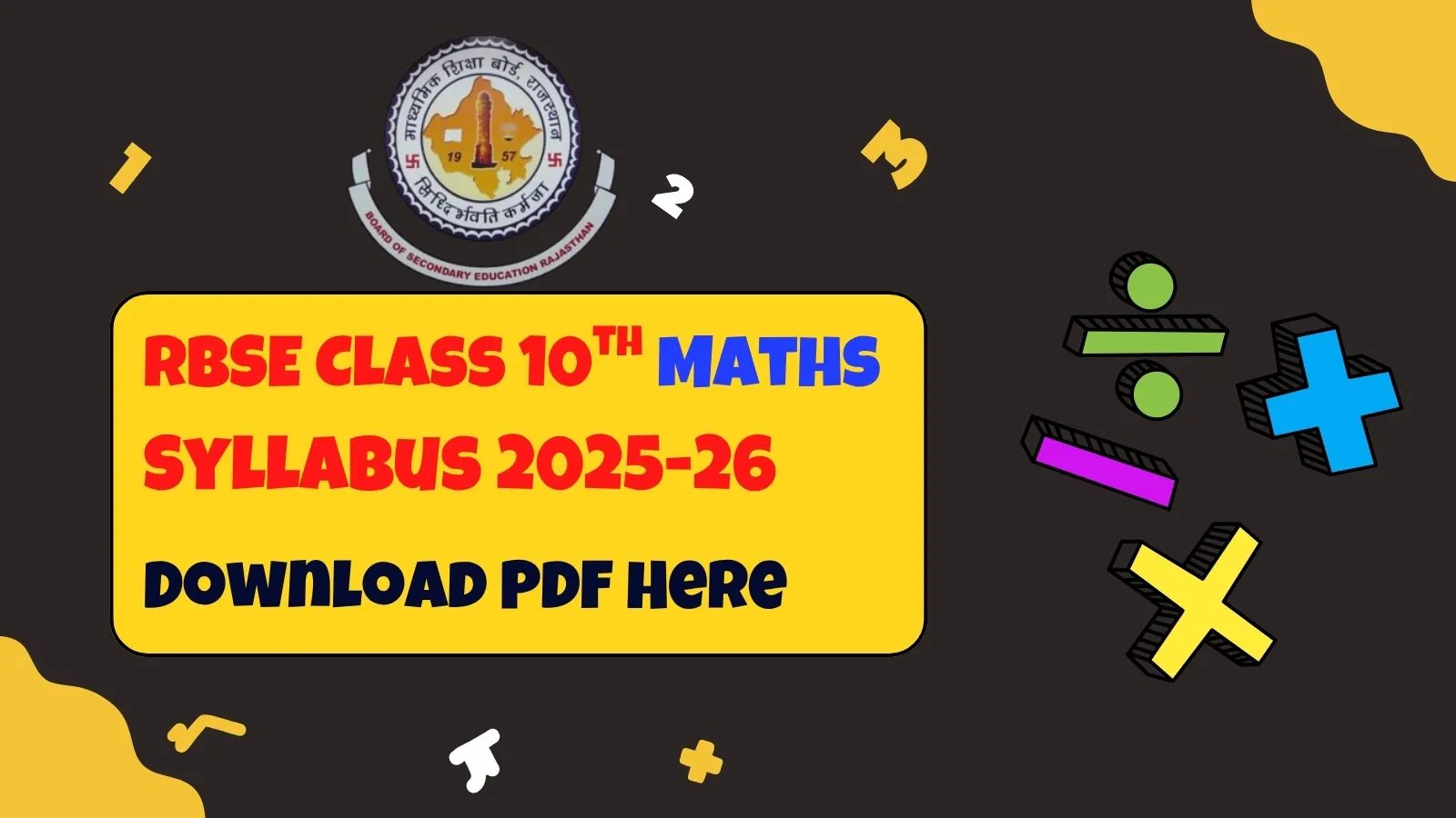 RBSE Class 10 Syllabus 2025-26