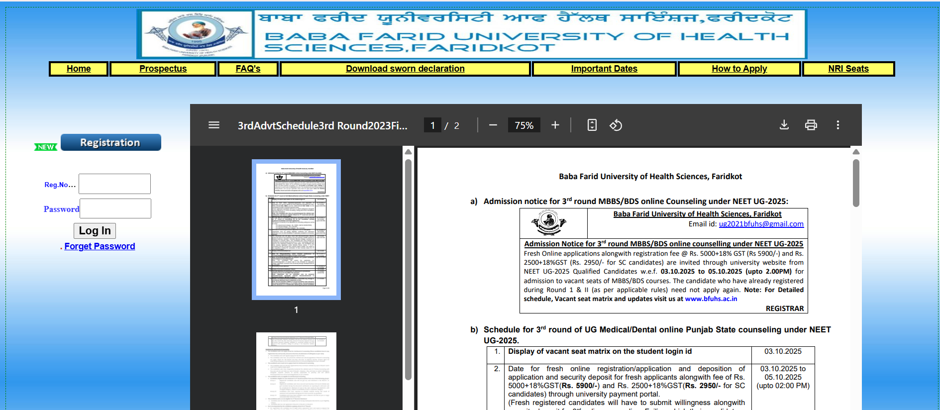Punjab NEET UG Counselling 2025: Round 3 Registration Starts; Check Details Here