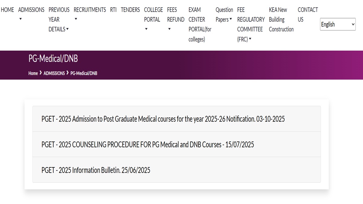 Karnataka NEET PG Counselling 2025 Round 1 Registration Commence at cetonline.karnataka.gov.in, Get Direct Link Here