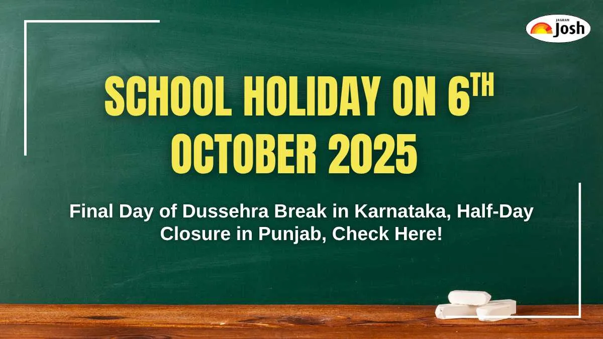 School Holiday on 6th October 2025 (Monday): Final Day of Dussehra Break in Karnataka, Half-Day Closure in Punjab