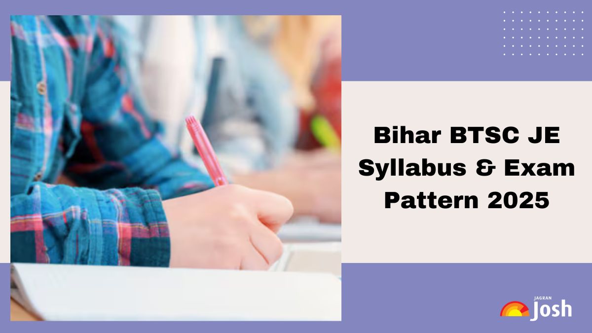 Bihar BTSC JE Syllabus 2025 and Exam Pattern, Download PDF