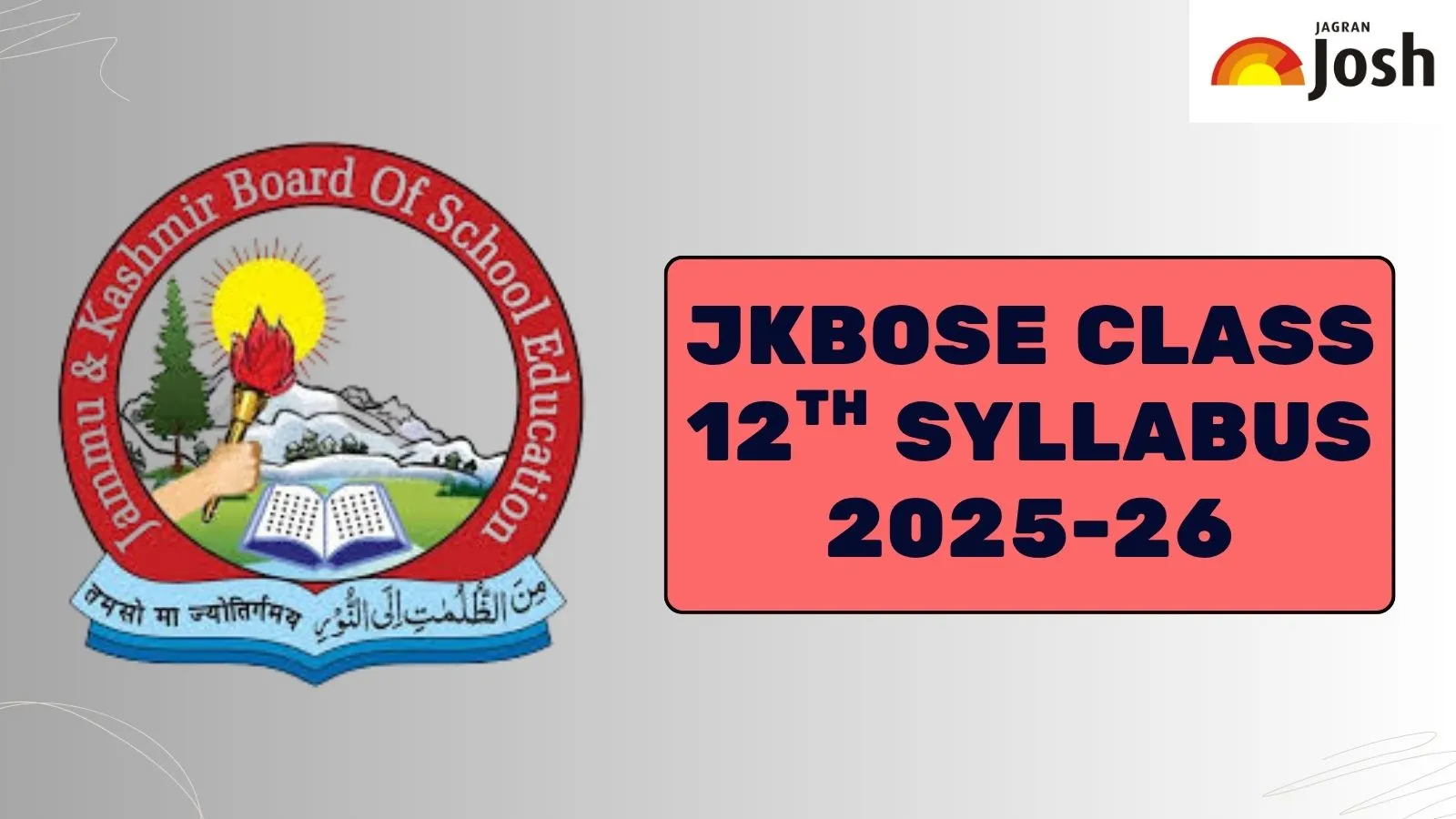 JKBOSE 12th Syllabus 2025-26