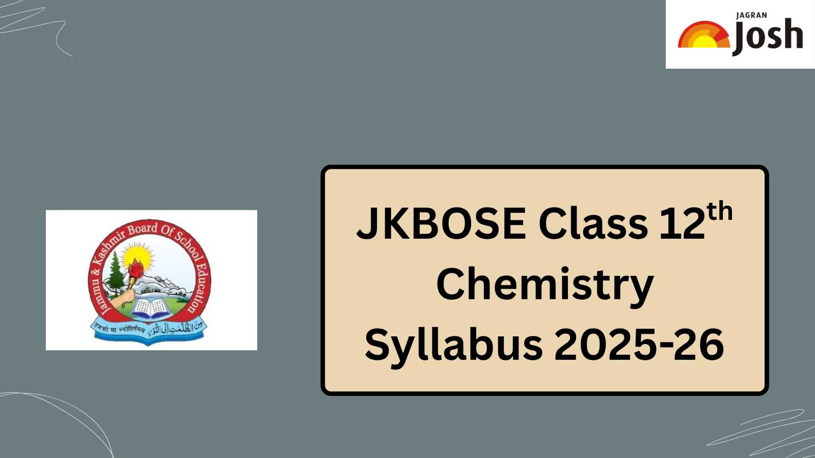 JKBOSE 12th Chemistry Syllabus 2025–26: Download PDF, Chapter-Wise Topics, and Marks Distribution
