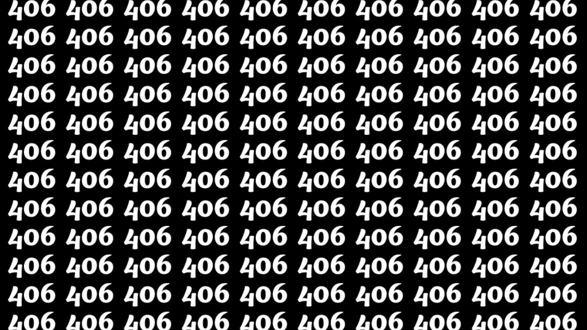Only People With 20/20 Vision Can Spot 409 Hidden Among 406s In 15 Seconds!