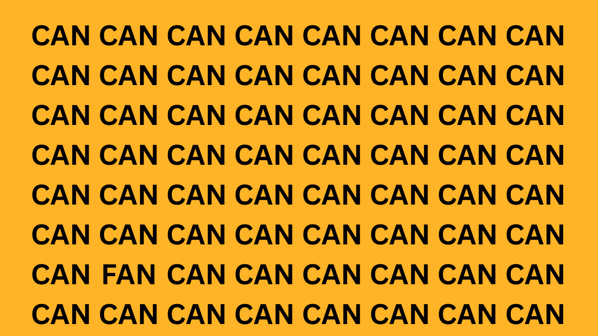 You Have Hawk Eyes and an IQ of 140+ if You Can Find 'FAN' in 5 Seconds!
