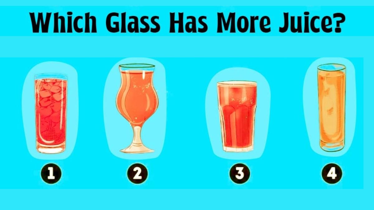 Only 2% High IQ People Can Tell Which Glass Has More Juice In 11 Seconds!