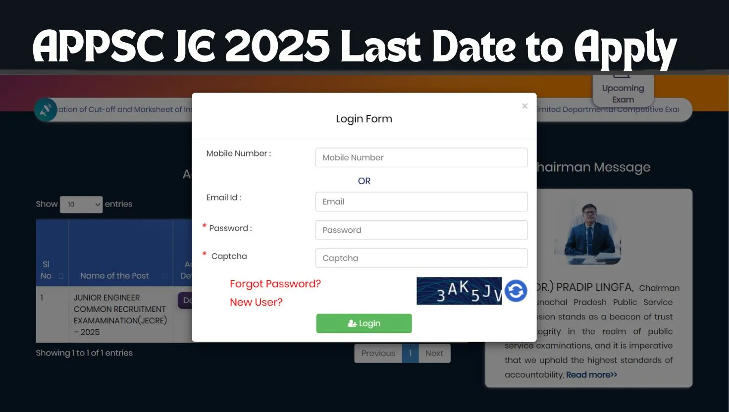 APPSC JE Recruitment 2025 Last Date to Apply Today
