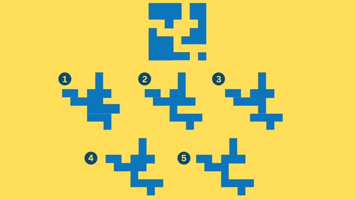 Which is the correct option among the five options to complete this Square Block Puzzle Brain Teaser?