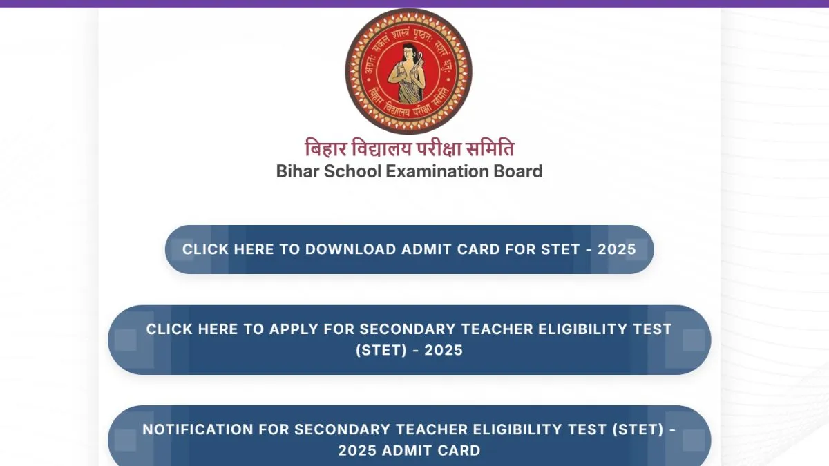 BSEB STET Admit Card 2025 OUT