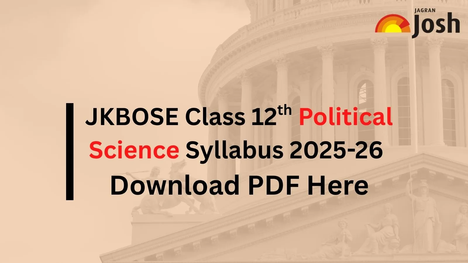 JKBOSE Class 12th Political Science Syllabus 2025