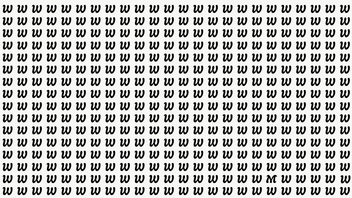 Even The Sharpest Eyes Failed To Solve This Visual Illusion! Can You Spot The Hidden 'M' Among W's In 22 Seconds?