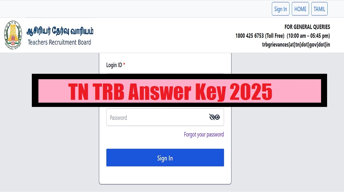 TN TRB Answer Key 2025 Releasing Soon at trb.tn.gov.in, Check Expected Date and Steps to Download Here