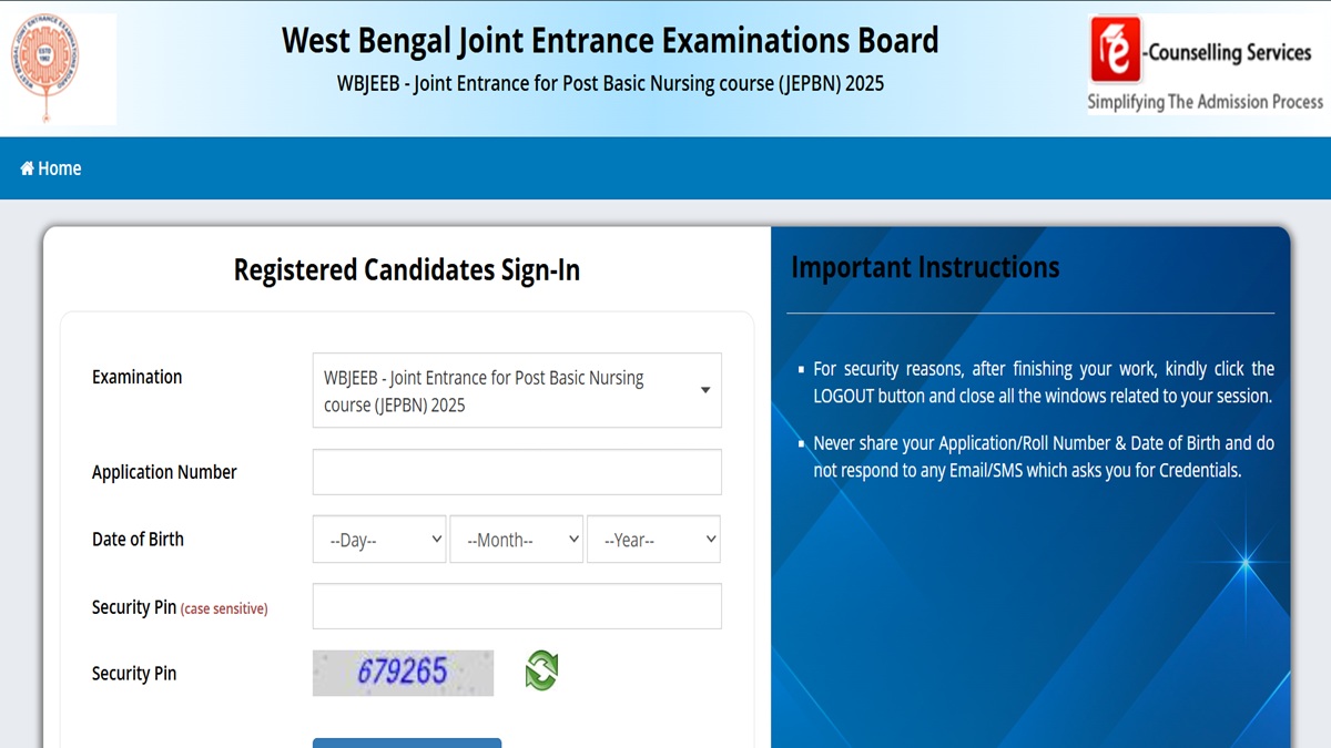 WBJEEB JEPBN 2025 Admit Card Released; Download Hall Ticket at  wbjeeb.nic.in