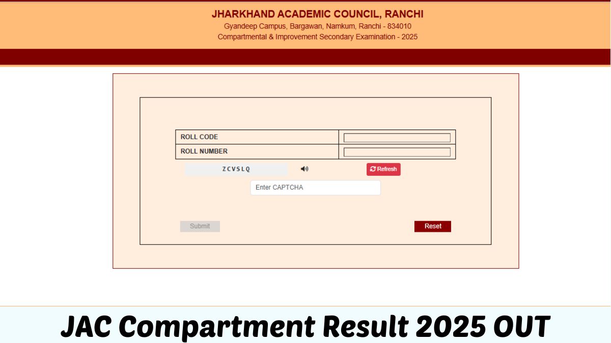 JAC Compartment Result 2025 OUT: झारखंड बोर्ड 10वीं, 12वीं कंपार्टमेंट रिजल्ट jacresults.com पर जारी, ये रहा Direct Link