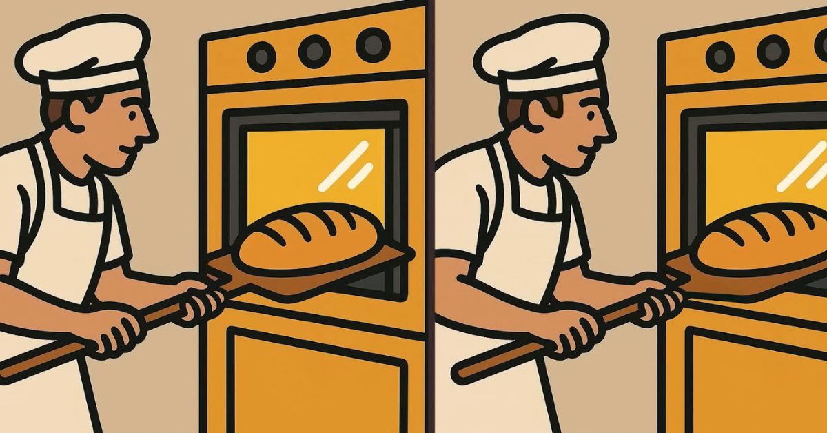 Spot the 3 Differences in Chef Baking a Bread Beat the 51-Second Challenge!