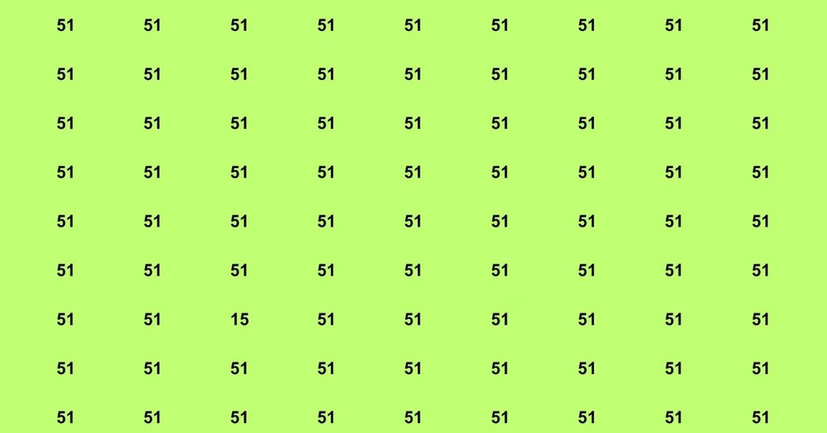 93% of People Can’t Find the Odd Number Hidden Among 51! How Fast Can You Spot It?
